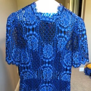 Alexis Lace Blue Romper